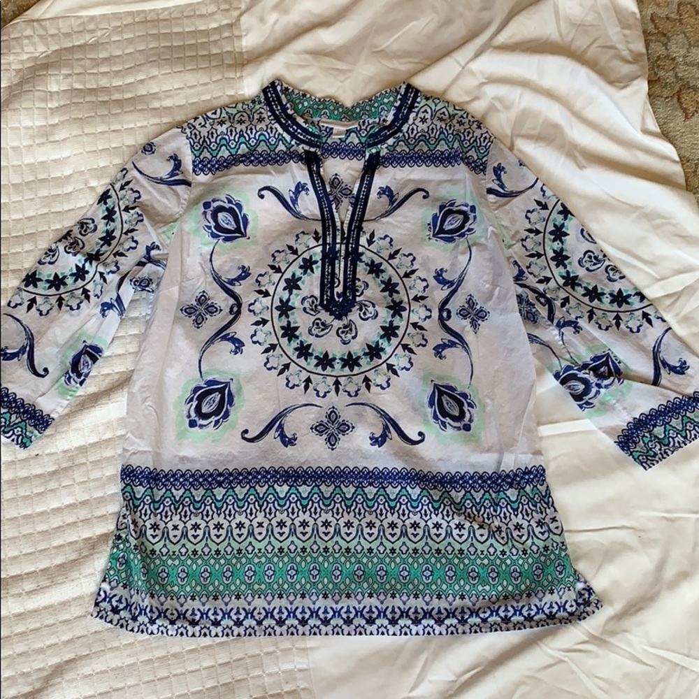 Charter Club 100% cotton tunic shirt